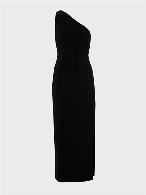 Abito lungo monospalla in jersey con spacco laterale NORMA KAMALI | KK4253PLT15001